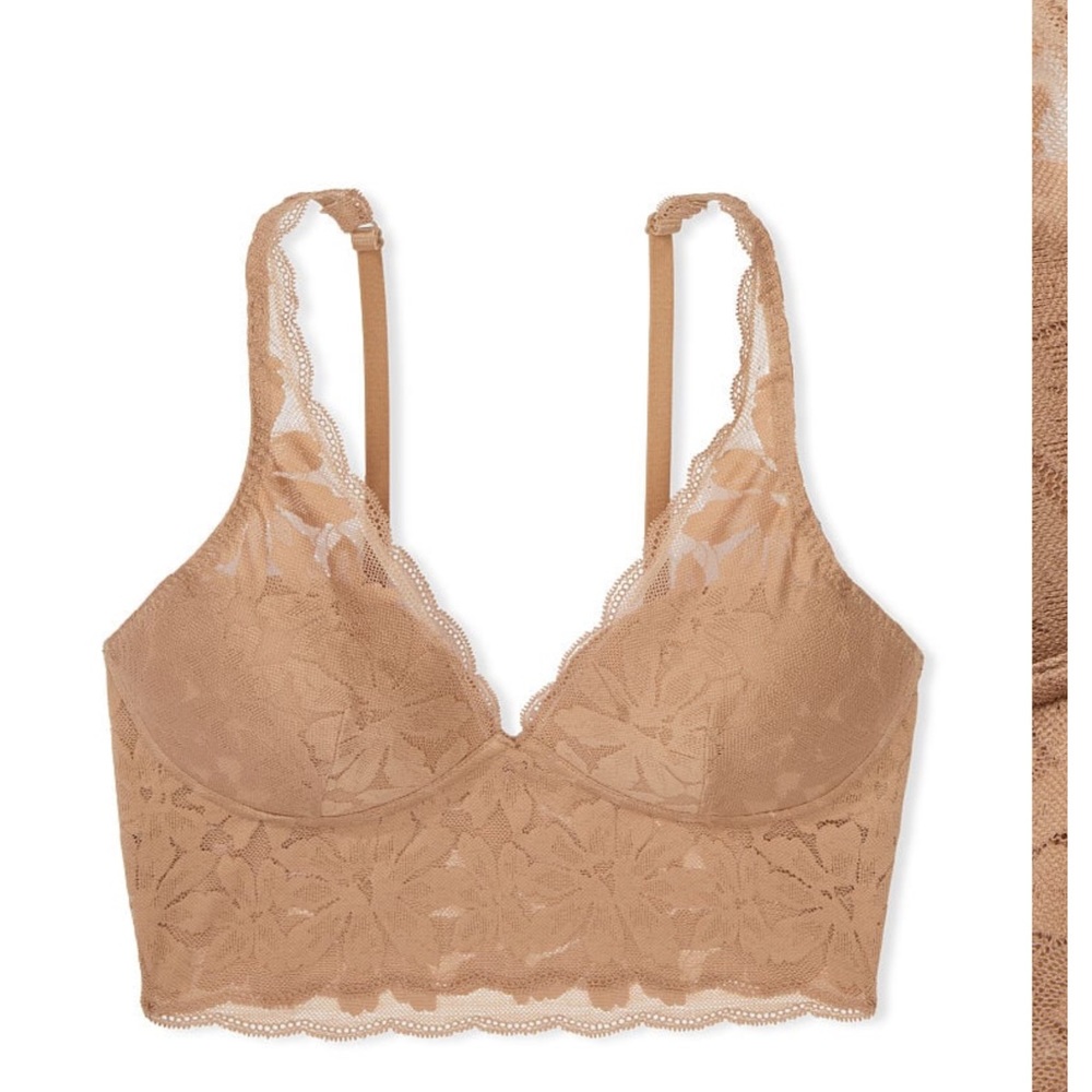 LACE LIGHTLY LINED PLUNGE BRALETTE